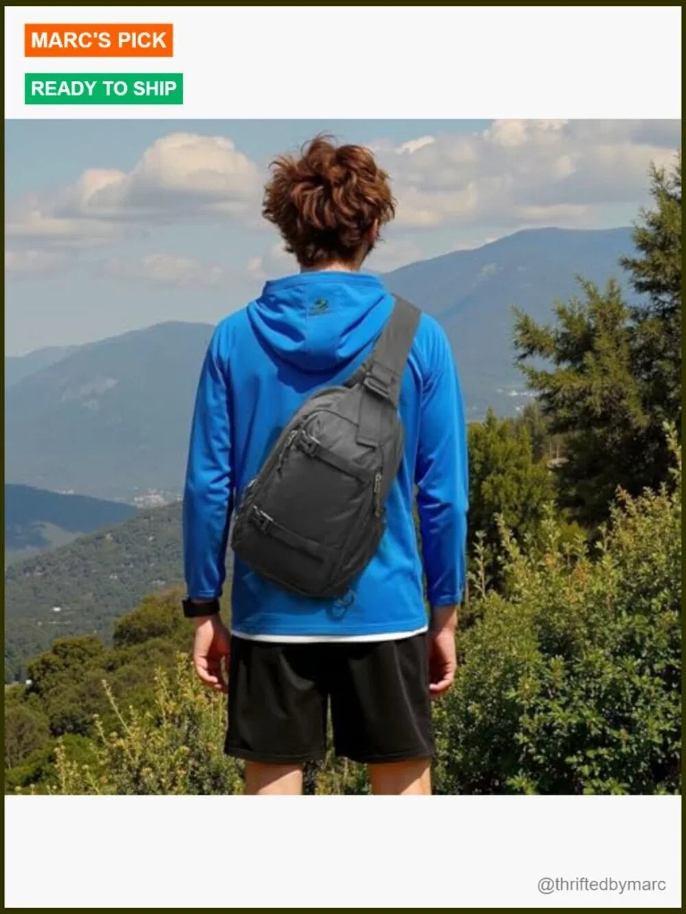 Recycled Sling Bag Anti-Theft Crossbody Backpack RFID Blocking Travel